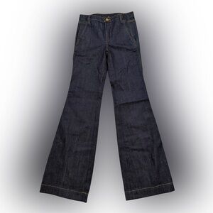 Tory Burch Dark Indigo Flare Jeans, sz 25, NWT